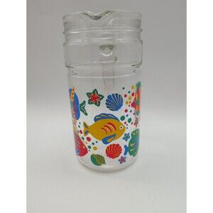 Vtg Libbey Tropical Fish Pitcher By Avir Ice Tea Lemonade Dummer